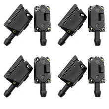 8 Pièces Lave-Glace Jet Universel Noir Bras de Voiture Lave-Glace Lame D'Essuie-Glace Jets de Pulvérisation D'Eau Accessoires de Buse