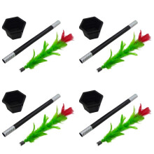 4X Magic Stick to Flower Easy Magic Trick Toys Prop Funny Toys for Adults Kids Magic Tricks Accessories