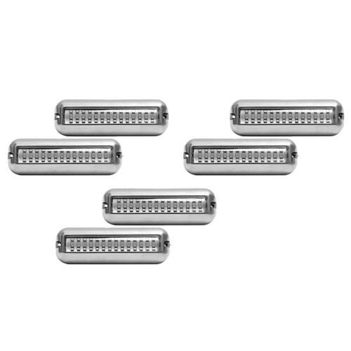 6Pcs 42LED Boat Drain Light Boat Transom Light  Underwater Pontoon Marine Light