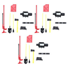 3Set Luggage Rack Winch Shovel Fuel Tank Ax Decoration for RC Model Cars Spare Parts Simulation Climbing Car Scx10 D90