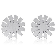 2X Bevel Gauge Axe Angle Gauge Round Shape Knife Angle Finder Knife Blade Angle Gauge 15-120 for Measuring Knife Angle