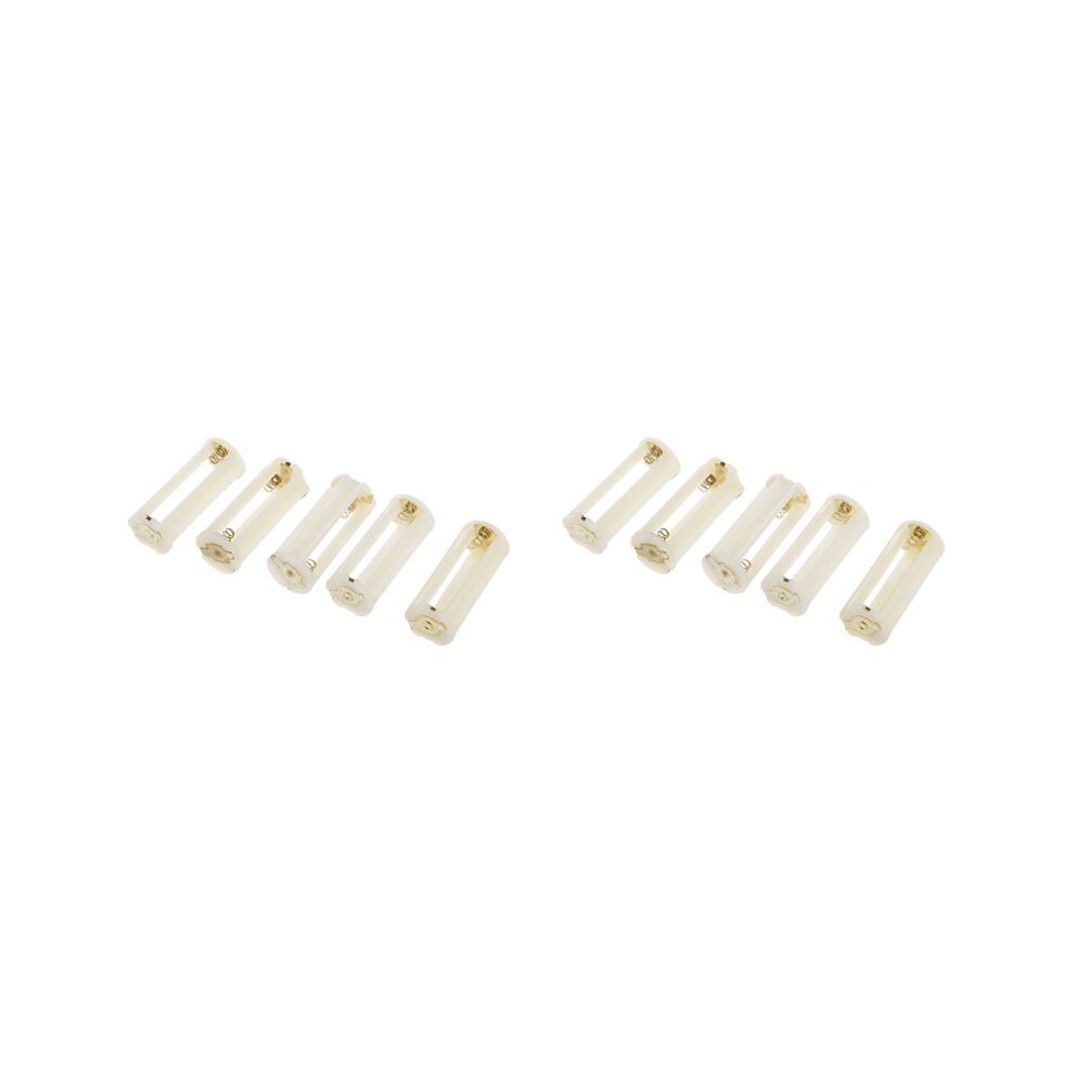 10Pcs Round 3X 1.5V Aaa Battery Holder Case Box Container White 6032762764771