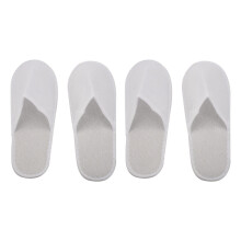Disposable Slippers,24 Pairs Closed Toe Disposable Slippers Fit Size for Men and Women (White)