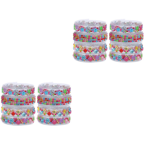 16Rouleaux Ruban Strass Autocollant Coloré Pour DIY Déco 1