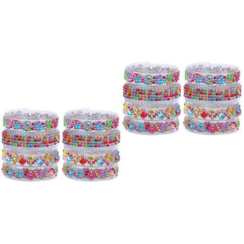16Rouleaux Ruban Strass Autocollant Coloré Pour DIY Déco 2