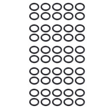 50 Pcs Black Rubber Oil Seal O-Rings Seals Washers 16 X 11 X 2.5mm