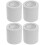 4Rouleaux Moulures PVC Blanches Souples Auto-Adhésives Pour 4