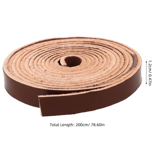 6M Lacet Cuir Plat Durable Marron Pour Accessoires DIY 1