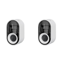 2X Automatic Toothpaste Squeezer Set, Electric Ultraviolet Disinfection Toothbrush, Wall-Mounted Non-Punch White