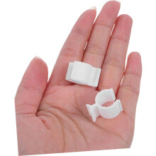 100pcs branco loção plástico garrafa bomba clip fechaduras à prova de vazamento snap fixadores