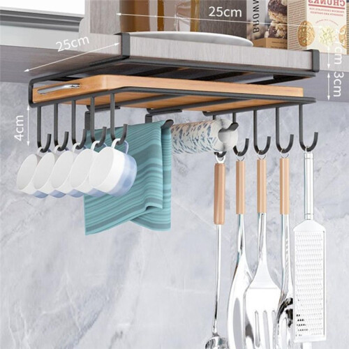 Kitchen Non-Punch Storage Rack Multi-Function Cutting Board Storage Rack Cabinet Hanging Under-Cabinet Rack B 1