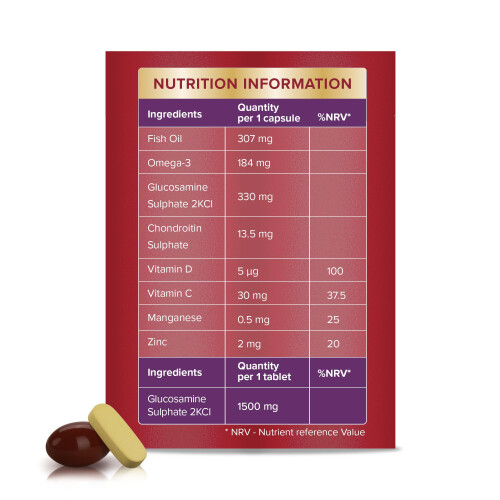 Seven Seas Seven Seas JointCare MAX GLUCOSAMINE With Omega-3, Glucosamine, 1
