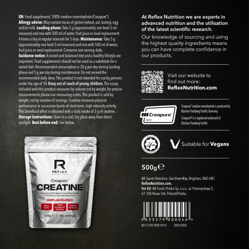 Reflex Nutrition Creapure Creatine Monohydrate Powder Unflavoured - 1