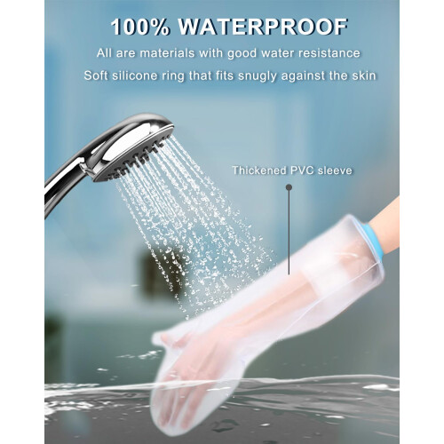 CureSquad Waterproof Arm Cast Cover, Reusable Plaster Cast Protector, 1