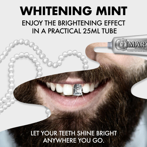 Marvis Marvis Whitening Mint Travel Size Toothpaste, 1 x 25 ml 2