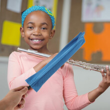 Fluitreinigingsdoek van vezels met ABS-stang, instrumentreinigingsdoek, zacht voor het instrumentoppervlak, efficiënt afvegen, blauw