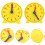 2pcs Demonstration Clock Models for Boys and Girls Learning Time 12cm Student Clock Models 7