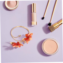 Vintage blomstersmykkesett for kvinner med dryppoljefinish, elegante øredobber, armbånd, ringer
