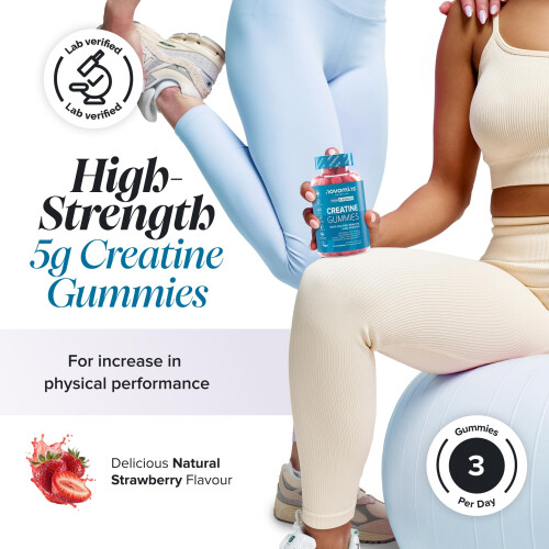 Creatine Gummies - 5000mg Lab Verified - High Strength Monohydrate Gummies - Inc 1