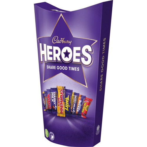 Cadbury Cadbury Heroes Chocolate Carton, Assorted Miniature Chocolate, Great 2