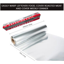 BH | Aluminium Foil Roll 450mm x 75m - 2 Packs | Tin Foil for Cooking, Baking, Grilling, BBQ, Roasting | for Hot Food Wrapping, Preparing, Storage |