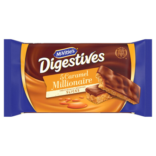 McVitie's Digestive Caramel Millionaire Individually Wrapped Slices, 1
