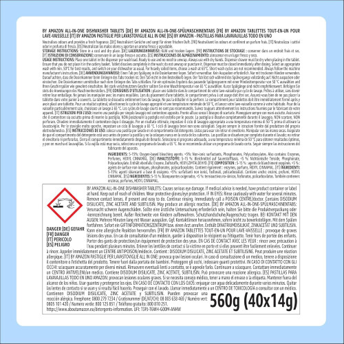 by Amazon ALL-IN-ONE Dishwasher Tablets, 40 tablets 1
