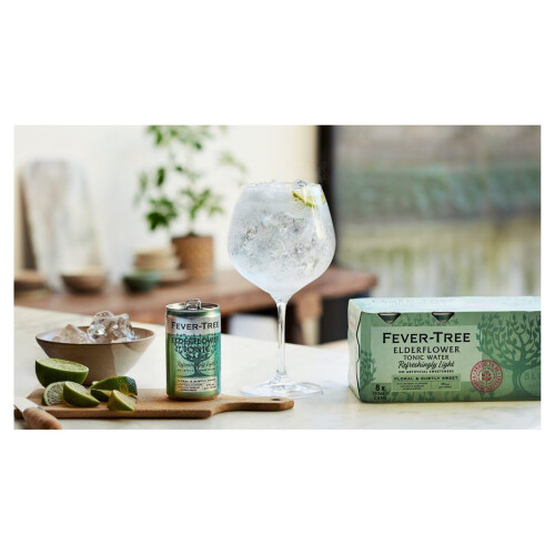 Fever-Tree Refreshingly Light Elderflower Tonic Water 24x150ml 1
