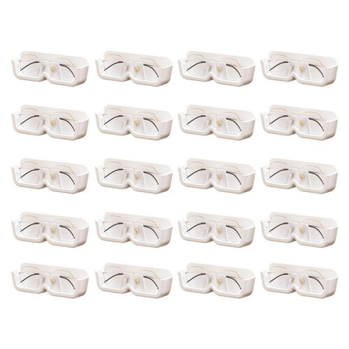 Glasses Organizer Wall Mounted Sunglasses Display Rack Wardrobe Decoration Storage Box White