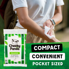 The Cheeky Panda Bamboo Hand Wipes  24 Travel Wipes  Plastic Free  Bio