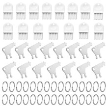 30pcs Hand Towel Dispenser Key,Toilet Tissue Paper Key Plastic Holder Replacement with 30 Key Rings Parts