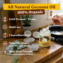 Coconut Merchant Organic Coconut Oil 500ml Extra Virgin Raw Cold Pres
