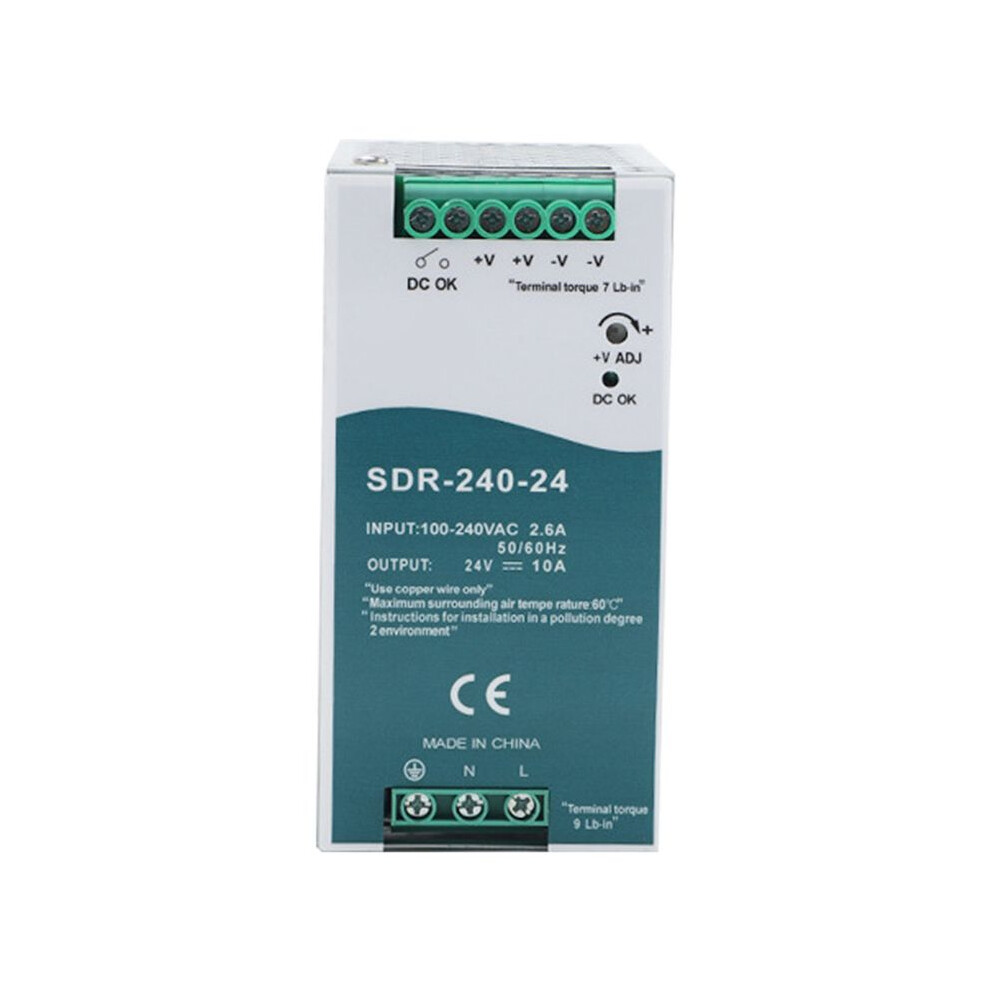 Sdr-240-24 Switching Power Supply With Pfc Function 150% Load Capability Din-Rail Switching Power Supply 6032592055100