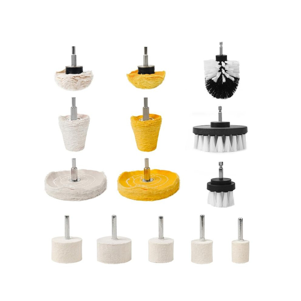 Aluminum Wheel Polishing Kit For Drill Buffing Wheel For Car Motorcycle Wheel Rim Manifold Polishing For Wood 14Pcs 6032592097049
