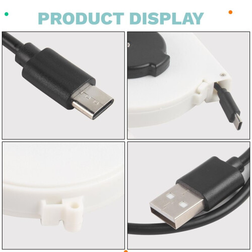 1pc Automatic Retractable Power Reel Cable Data Cable Winding Reel Charging Cable Power Cord Reel Protective Cover 1