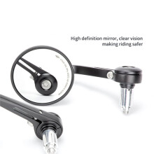 22mm Motorcycle Handlebar End Mirror Aluminum Alloy Rear Mirror Universal 7/8'' Hollow Handlebar Mirror Accessories