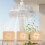 Remote Control Ceiling Fan with LED Lighting Ceiling Fan with Lights Remote Control E27 Converter Base 9