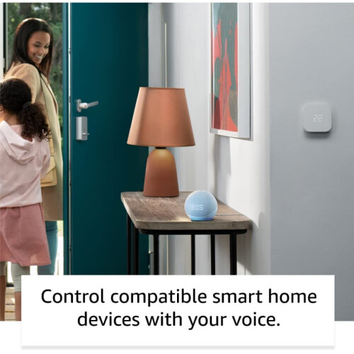 Kompatibel mit Echo Dot 5. Generation mit Uhr, intelligenter Lautsprecher, Weiß 2