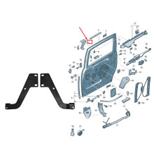 Car Center Sliding Door Roller Rail for Sharan 2011-2015 Middle Door Guide Pulley Bracket Left 7N0843435D