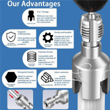 Pipe Tapping and Threading Tool, Premium Carbon Steel Dual-Function Internal & External Pipe Threader Sizes Pipes Suit