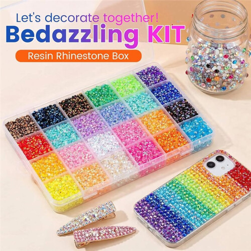 Kit met Strass, Jelly Strass voor Bedazzling, Multicolor 3mm Flatback Edelstenen 1
