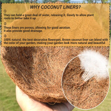 2pcs 14" Natural Hanging Basket Fibre Liners