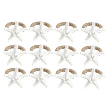 Napkin Rings Set of 12, Thorny Starfish Napkin Rings for Table Decor, Sea Star Napkin Ring Holders for Gathering Decor