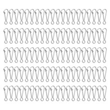 100Pcs Fishing Hooked Snap Fishing Swivel Snap Hook Connector Carp Fishing Tackle L-16Mm