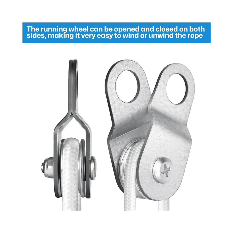 Pack Of 12 Pulleys For Ropes, Pulley With 2 Bearings, Pulley For 6 Mm Ropes, Pulley Load Capacity 50 Kg 4713395384773
