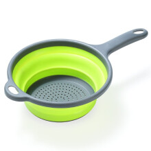 Silicone Folding Drainer Basket for Kitchen, Portable Strainer for Fruits and Vegetables