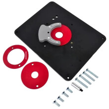 PRS4034 Router Table Insert Plate with Nonslip Surfaces for M0F00 TRA001 7500 , Router Insert Plate with Leveling Rings