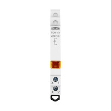 TOMZN TD9-1X 1 Lampka Sygnalizacyjna LED 230 V AC , Ultracienka, do Montażu na Szynie DIN, do Szpitala, Fabryki i Szkoły, Żółta