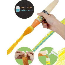 6pcs Sidewalk Chalk Paint Brush Set, Water Drawing Brushes, Mix, Paint & Wash, Ideal for Kids