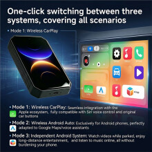 CarRocket CarPlay Video Box Wired to Wireless CarPlay AI Box, Android 15 System, Plug and Multimedia Adapter